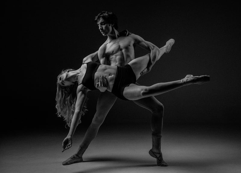 Ballet dancer practicing core strength